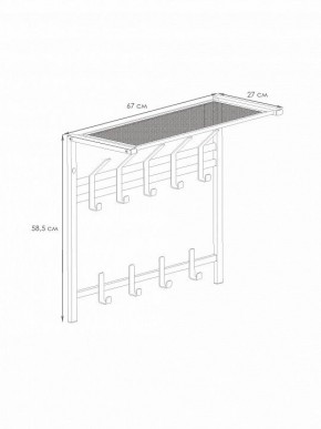 Вешалка-полка Торонто 22 в Можге - mozhga.mebel24.online | фото 3