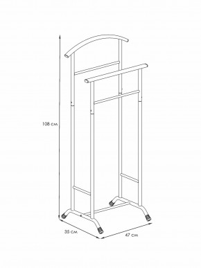 ВНП 300 М Вешалка костюмная  "Стиль-3" Медный антик в Можге - mozhga.mebel24.online | фото