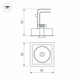 Встраиваемый светильник Arlight CL-SIMPLE-S80x80-9W Day4000 (BK, 45 deg) 026875 в Можге - mozhga.mebel24.online | фото 9