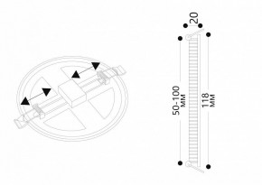 Встраиваемый светильник Arte Lamp Mesura A7972PL-1WH в Можге - mozhga.mebel24.online | фото 5